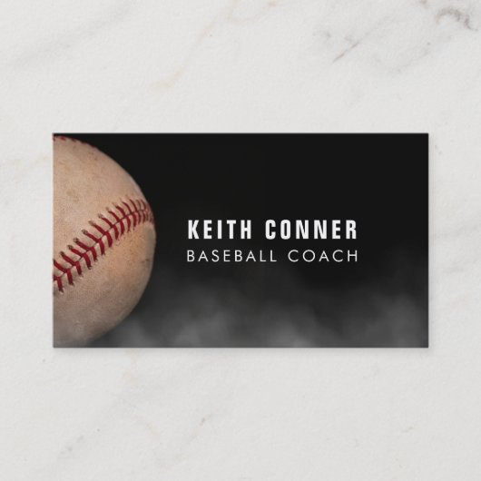 Honkbal Coach Instructeur Zwart Visitekaartje