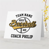 Honkbal coach pensioen team Moeder speler cadeau Kaart (Gele Bloem)