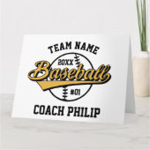 Honkbal coach pensioen team Moeder speler cadeau Kaart (Voorkant)