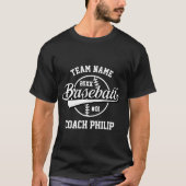 Honkbal coach pensioen team Moeder speler cadeau T-shirt (Voorkant)