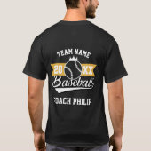 Honkbal coach pensioen team Moeder speler team cad T-shirt (Achterkant)