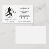 Honkbal Coach Softbal Instructeur Sociale Media Visitekaartje (Voorkant / Achterkant)