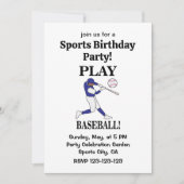 Honkbal Coach Speler Sport Verjaardagsfeest Kaart (Voorkant)