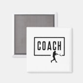 Honkbal Coach Team Middelbare School Hogeschool Co Magneet (Voorkant / Achterkant)