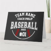 Honkbal coach team Moeder speler dank je cadeau Kaart (Voorkant)