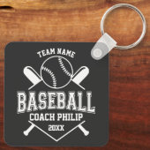 Honkbal coach team Moeder speler team cadeau Sleutelhanger (Achterkant)