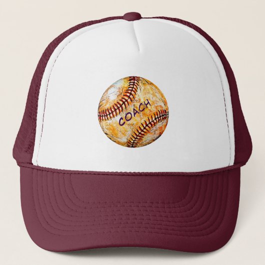 Honkbal Coach Trucker Hoed Pet (Voorkant)