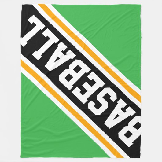 HONKBAL Cool Heldergroene Black Racing Stripes Fleece Deken (Voorkant)