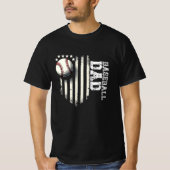 Honkbal DAD USA Amerikaanse Vlag Vaders Dag 4e van T-shirt (Voorkant)