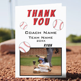 Honkbal Dank je Coach Kaart