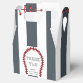 Honkbal Dank u gepersonaliseerd Baby shower Bedankdoosjes (Geopend)