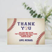  honkbal dank u kaarten (Staand voorkant)