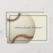 honkbal dank u platte Kaart (Voorkant / Achterkant)