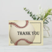 honkbal dank u platte Kaart (Staand voorkant)
