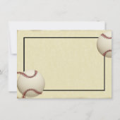  honkbal dank u platte Kaart (Achterkant)