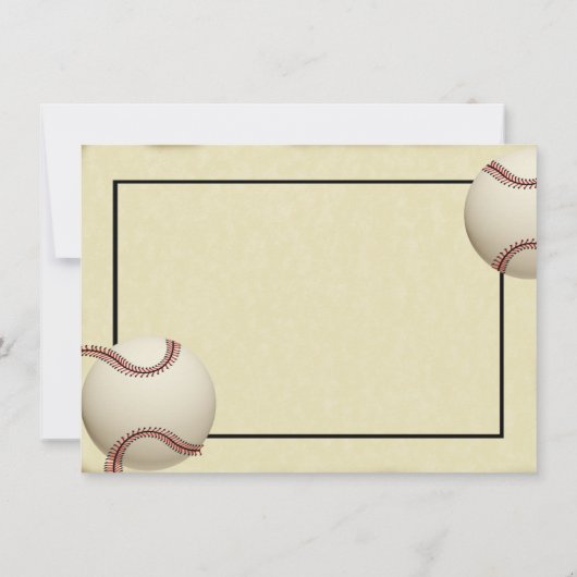 honkbal dank u platte Kaart (Achterkant)