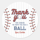 Honkbal Dank u Sticker (Voorkant)