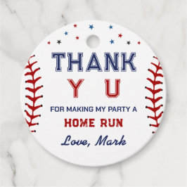 Honkbal Dank u Verjaardag Bedankjes Labels