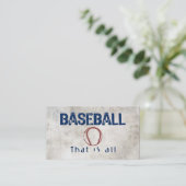 honkbal, dat is alles visitekaartje (Staand voorkant)