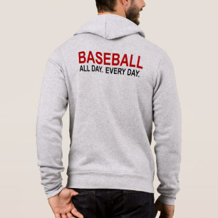 Honkbal de hele dag hoodie