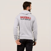 Honkbal de hele dag hoodie (Achterkant volledig)
