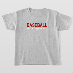 Honkbal de hele dag t-shirt