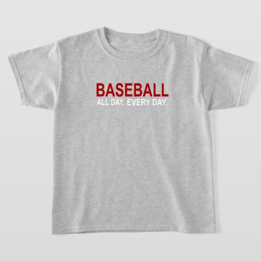 Honkbal de hele dag t-shirt (Laagn)