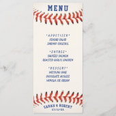 Honkbal de perfecte vangst bruiloft receptie menu (Voorkant)
