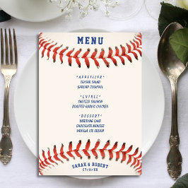 Honkbal de perfecte vangst bruiloft receptie menu