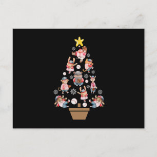 Honkbal Dieren Kerstboom Briefkaart