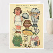Honkbal ⚾ Dolly Dingle Reproduction Paper Doll Kaart (Voorkant)