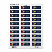 Honkbal donkerblauwe sport adreslabels etiket (Full Sheet)