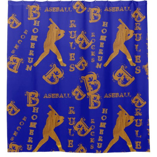 Honkbal Douchegordijn (Voorkant)