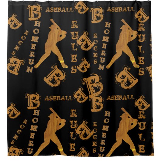 Honkbal Douchegordijn (Voorkant)