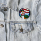 Honkbal doxie ronde button 5,7 cm (In situ)