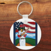 Honkbal doxie sleutelhanger (Voorkant)