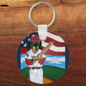 Honkbal doxie sleutelhanger (Voorkant)