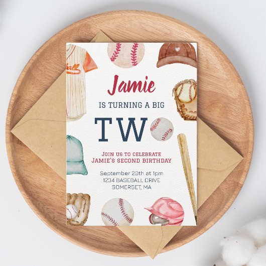 honkbal draaien twee jongen 2e verjaardag kaart