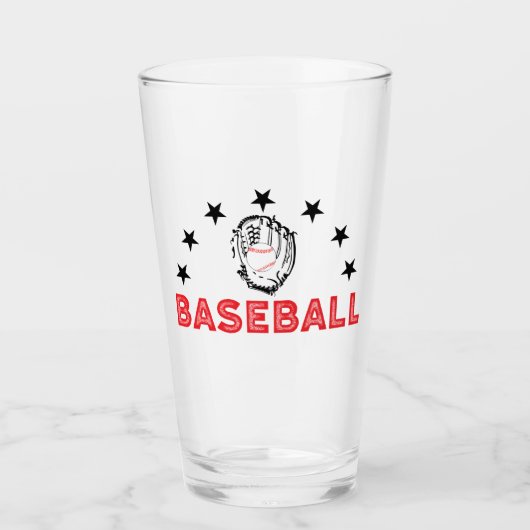 Honkbal Drink Glas (Voorkant)
