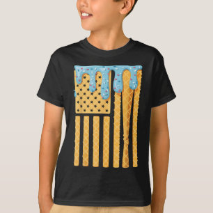 Honkbal Drip Bat Boys Druppelen Ice Cream American T-shirt