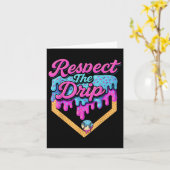 Honkbal Drip Boys Home Bord Ice Cream Respect Th Kaart (Gele Bloem)