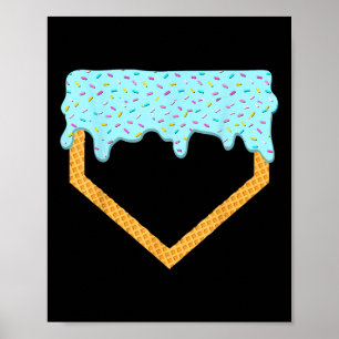 Honkbal Drip Boys Home Bord Ice Cream Sport Play Poster
