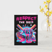 Honkbal Drip Boys Ice Cream Drip Jeugd Respect Kaart (Gele Bloem)