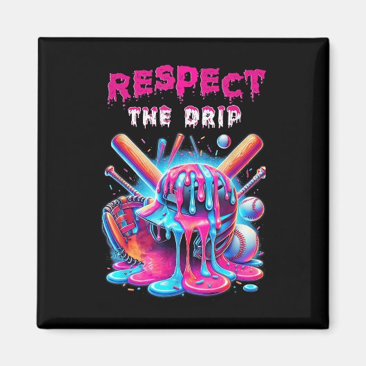 Honkbal Drip Boys Ice Cream Drip Jeugd Respect Magneet (Voorkant)