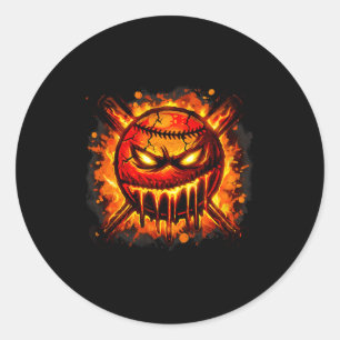 Honkbal Drip Boze Lava Slijm Bal Grafisch Ronde Sticker