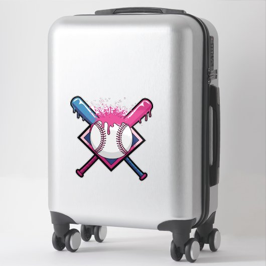 Honkbal Drip Ice Cream Baseball Lover Sticker (Koffer)