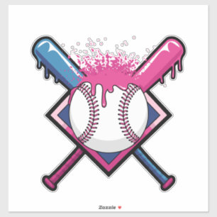 Honkbal Drip Ice Cream Baseball Lover Sticker
