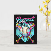 Honkbal Drip Ice Cream Dripping Respecteer de Drip Kaart (Gele Bloem)