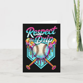 Honkbal Drip Ice Cream Dripping Respecteer de Drip Kaart