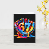 Honkbal Drip Ijs 67 Honkbal Lifestyle 101  Kaart (Gele Bloem)